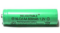 RELIGHTABLE 600mAh AA NiCd 1.2v Rechargeable Batteries Garden Solar Ni-Cd Light LED A (Pack of 12 (Low Self-Discharged))