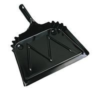 Boardwalk 04212 Metal Dust Pan, 12" Wide, 2" Handle, Black (Case of 12)