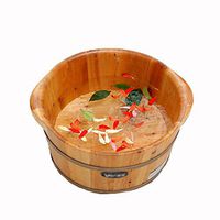 AI® Wooden Barrel Footbath 21cm High Massage Foot Tub Adult Household Foot Bath Barrel? Available All Year Round