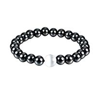 CosMos777 Weight Loss Round Black Stone Magnetic Therapy Health Care Magnetic Hematite Stretch