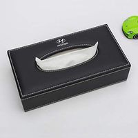 T-ZJHC Car car Tissue Box seat car Interior Supplies Creative Paper Box car with Tray Set, Black Metal Standard