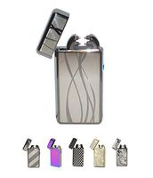 Leviora USB Rechargeable Windproof Flameless Electronic Dual Arc Cigarette Lighter