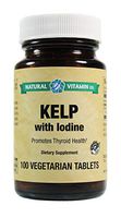 Natural Vitamin Co. - Kelp with Iodine, Iodine (from kelp, Potassium Iodide) 225mcg, 100 Tablets, 3+ Month Supply, Gluten Free, Vegetarian, Vegan
