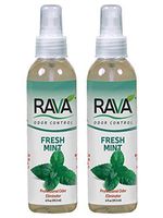 RAVA Odor Control Eliminator Biodegradable Green, removes Dog cat Urine Skunk Odor, Tobacco Smoke Weed 6oz Spray Double Fresh Mint Fragrance