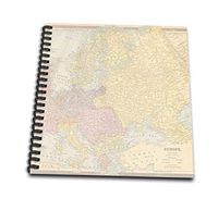 3dRose Vintage Europe Map-Memory Book, 12-inch (db_178860_2)