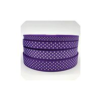 5Yards Grosgrain Ribbon Printing Polka Dot Hair Bow Party Christmas Wedding Decoration DIY Gift Wrapping,Purple,10mm