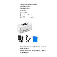 Dapang USB Portable Insulin Cooler Case,HD LED Display Drug Reefer, Intelligent Refrigeration Refrigerated Box,2-8 Degree Insulation car Mini Refrigerator for Insulin Pen,1