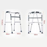 Lightweight Aluminium Walker, Foldable Seniors Walking Aids, Mobility Aid Walking Frame with Toilet Handrail, The Most Suitable Gift,Gray