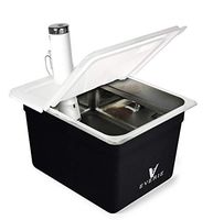 EVERIE Sous Vide Bundle Kit with Sous Vide Container 12 Quart, Collapsible Hinge Lid, Sous Vide Container Sleeve for Breville Joule Sous Vide Cooker