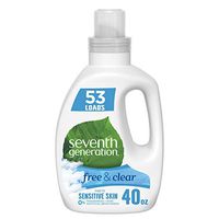 Seventh Generation Concentrated Laundry Detergent, Free & Clear Unscented, 40 oz (53 Loads)