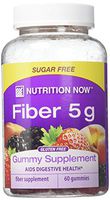 NUTRITION NOW, FIBER GUMMIES, 5 GRMS, Pack of - 1, Size - 60 CT, SUPPLEMENTS, DIGEST AIDS/FIBER/INTEST CLNSR Gluten Free Wheat Free No Artificial Ingredients No Refined Sugar