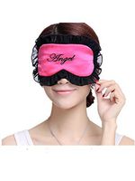 Moolecole Comfy Lightweight Lace Sleep Mask Light Blocking Eye Mask for Sleeping, Travel, Napping, Meditation, and Dry Eyes - Angel Rose Red