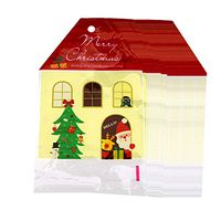 50pcs Christmas Cellophane Bags Christmas Candy Bags Self-Adhesive Sweet Candy Cookie Bags Biscuit Gift Cello Bags Party Favour Bag