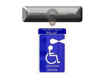 JL Safety Mirortag Silver - a Novel Holder for Louisiana & Indiana Handicap Parking Placard & Other Hang Tag Permits. Magnetically Display & Remove Your Tag. Holder only, Tag not Included