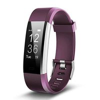 Smart Bracelet, Bluetooth 4.0 Heart Rate Monitor with 0.96" Panel, Pedometer, GPS & Auto Sleep Tracking, Good Fitness Tracker for iPhone X/8/7/6S/SE, iPad, Samsung Galaxy S9/S8/S7/Edge - Purple