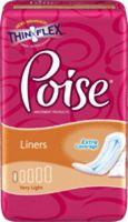 Kimberly Clark Poise Pantiliner Very Light 8-1/2" Long, Unique absorbent, Discreet Protection (Bag of 24 Each)