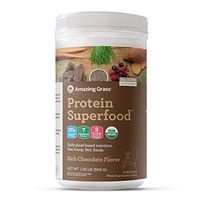 Amazing Grass Protein Superfood: Vegan Protein Powder, All-in-One Nutrition Shake, Rich Chocolate, 18 Servings