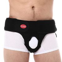 Inguinal Hernia Support Truss for Left/Right Side Sports Hernia - Hernia Belt Brace with Adjustable Inguinal Straps for Men/Women Post Surgery Pain Relief, 2 Removable Compression Pads (S/M)