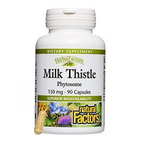 HerbalFactors by Natural Factors, Milk Thistle Phytosome, Promotes Healthy Liver Function with Dandelion and Turmeric, 90 Capsules (90 Servings)