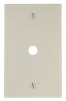 Leviton 78013 000-000 Standard Size Telephone/Cable Wall Plate, 1 Gang, 4-1/2 in L X 2-3/4 in W 0.22 in T, Smooth