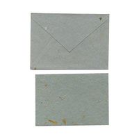 JAM Paper Handmade Foldover Card Sets -5" x 7" - Green with Yellow Flowers - 5/Pack