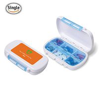 DOULINE Protable Pill Case,Waterproof 6 Grid Pill Organizer (Green)