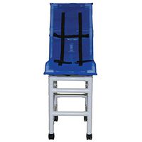 MJM International 191-LC-B-HB Reclining Bath Chair Large with Double Base and Head Bolster, 180 oz Capacity, 56" Height x 45" Length x 19.75" Width, Royal Blue