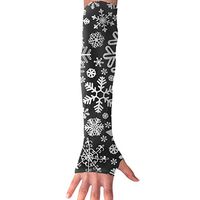 MZ-HY Unisex Cute Sports Arm Sleeves Snowflake Christmas UV Protection Performance Arm Sleeve (1 Pair)
