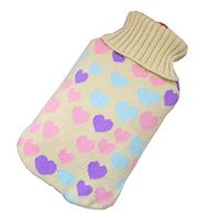 Safe PVC Hot Water Bottle with Detachable Knitted Fabric Cover Hot Therapies 1.8 Litre(Yellow)