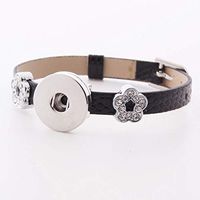 HOT DIY 1pcs Charm Silver Rhinestone wristband For Noosa snaps chunk button #18 good party decoration jewelery accessories womans charming trendy hair bangles