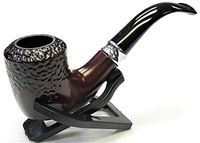 Eclipse Durable Large 5.75" Wood Finish Tobacco Herb Smoking Pipe Set, PIP663