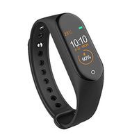 Semoic M4 Smart Band Wristband Health Heart Rate Blood Pressure Health Rate Monitor Pedometer Sports Bracelet Black