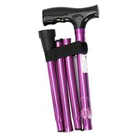 Multifunctional Folding Walking Stick, Lightweight Portable Aluminum Height Adjustable Walker, Suitable for The Elderly People with Reduced Mobility Pregnant Women