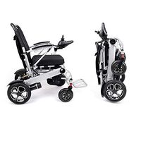 ZXOIHH Portable Premium Power Wheelchair, Aerospace Aluminum Crafted Design Foldable Super Lightweight Dual Motor Airplane Ready Folding Electric Wheelchair