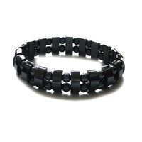 Accents Kingdom Men's Magnetic Hematite Dual Strand Beaded Fashion Bracelet, 8.5"