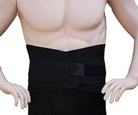 Alpha Medical 10" Vented Lumbosacral Support Elastic Back Brace for Lower Back (Large, White)