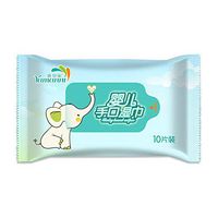 10Pcs Disposable Wet Wipes Portable Mini Hand Moist Wipes for Home Office Travel Use(Elephant)