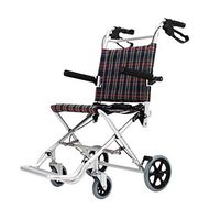 wheelchair Folding Portable Transport, Movable Aluminum Pedal, handbrake Widened seat Trolley, Suitable for People with Reduced Mobility