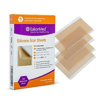 EalionMed Silicone Scar Sheets, Scar Away, Scar Removal Treatment for Hypertrophic Scar, Keloid Scar, C-section scar, Surgery Scar, Burn Scars, Acne Scars Treatment, 3'' x 1.6'' 8 Sheets Pack