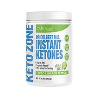 Dr.Colbert's Keto Zone Instant Ketones Powder | Limeade Flavor | Exogenous Ketones Powder | Ketone Salts | 12g BHB Powder per scoop (Beta-Hydroxybuturate) | Recommended in Dr. Colbert's Keto Zone Diet