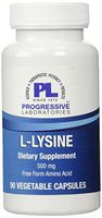 Progressive Labs L-Lysine Supplement, 500 mg, 90 Count