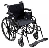 Cruiser III Light Weight Wheelchair with Various Flip Back Arm Styles and Front Rigging Options , S