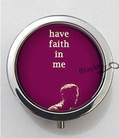 BlackKey Have Faith in Me 3-Compartment Decorative Pocket Gift Box Case Organizer for Pill, Color 1 -859