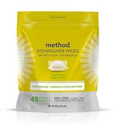 Method Dish Dishwasher Soap Pack, Lemon Mint, 45 Count (Pack of 1) (Packaging May Vary)
