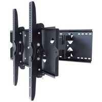 2xhome - New TV Wall Mount Bracket - Secure Cantilever LED LCD Plasma Smart Tv Flat Panel Screen Monitor Large Displays - Long Swing Out Dual Double Arm Extendible Adjustable - Full Motion 15 Degrees