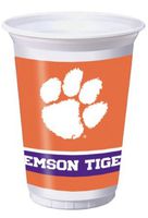 96 NCAA Clemson University Tigers Plastic Drinking Tailgate Party Cups - 20 oz.