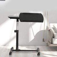 Overbed Table On Wheels, Height Adjustable Tilt Over Bed Table for Hospital and Home Use, Flat Rolling Bed Side Tray Table for Medical Eating and Laptops (Color : A)