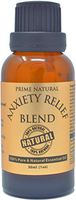 Prime Natural Anxiety Relief Essential Oil Blend 30ml / 1oz - Natural Pure Undiluted Therapeutic Grade for Aromatherapy, Scents, Diffuser, Bracelet - Anti Stress Anti Anxiety Focus Grounding Calm