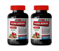 Energy Booster Supplements - Bone and Joint Health Supplements - Pure Boron Triple Action - Premium Dietary Supplement - Boron Supplement Best Seller - 2 Bottles 400 Capsules