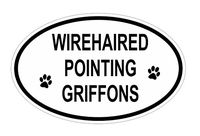 Slap-Art Wirehaired Pointing Griffons Oval Vinyl Decal Sticker